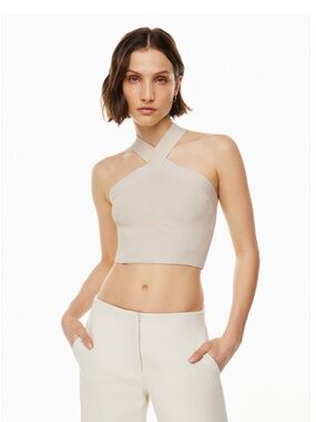 Babaton Sculpt Knit Criss Cross Cropped Tank Women’s Size L